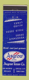 Matchbook Cover - Asgrow Seeds San Antonio Weslaco Robstown TX vegetable