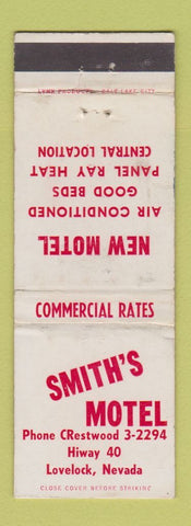 Matchbook Cover - Smith's Motel Lovelock NE WEAR