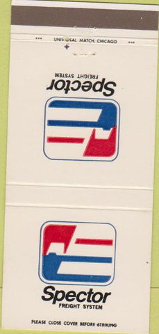 Matchbook Cover - Spector Freight System trucking 30 Strike