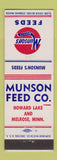 Matchbook Cover - Munson's Feeds Howard Lake Melrose MN