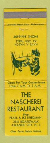 Matchbook Cover - Nascherei Restaurant Atlantic City NJ WEAR