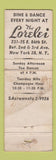 Matchbook Cover - The Lorelei Restaurant New York City WORN