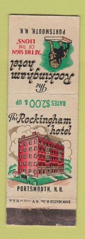 Matchbook Cover - Rockingham Hotel Portsmouth NH WEAR