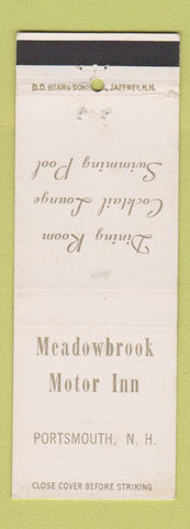 Matchbook Cover - Meadowbrook Motor Inn Portsmouth NH DD Bean