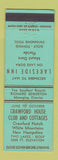 Matchbook Cover Crawford House Club Crawford Notch NH Lakeside Inn Mount Dora FL