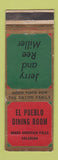 Matchbook Cover - El Pueblo Dining Room Green Mountain Falls Colorado