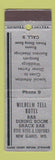 Matchbook Cover - Wilhelm Tell Hotel New Glarus WI