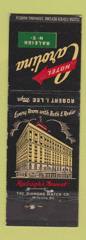Matchbook Cover - Hotel Carolina Raleigh NC