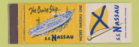 Matchbook Cover - SS Nassau Cruise Line