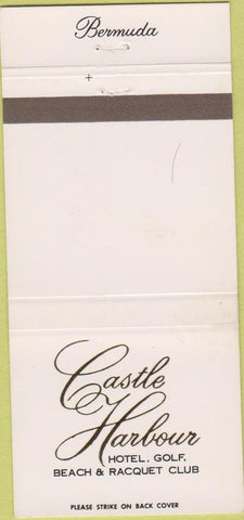 Matchbook Cover - Castle Harbour Hotel Golf Beach Club  Bermuda white 30 Strike