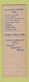 Matchbook Cover - El Mirador Hotel Sacramento CA