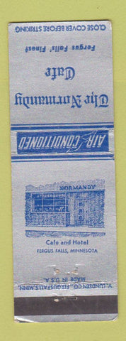 Matchbook Cover - Normandy Cafe Fergus Falls MN hotel