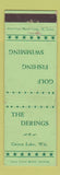 Matchbook Cover - The Derings Green Lake WI WEAR