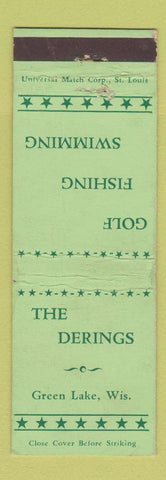 Matchbook Cover - The Derings Green Lake WI WEAR
