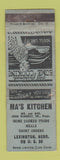 Matchbook Cover - Ma's Kitchen Lexington NE WORN