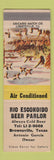 Matchbook Cover - Rio Escondido Beer Parlor Brownsville TX SAMPLE