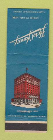 Matchbook Cover - Hotel Yancey Grand Island NE