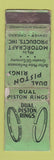Matchbook Cover - Dual Piston Rings Denver Chicago CROWN POOR