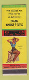 Matchbook Cover - State and Johnson Service oil gas pinup