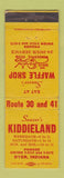 Matchbook Cover - Suzer's Kiddieland Amusement Waffles Dyer IN WEAR