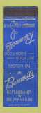 Matchbook Cover - Bennetts Restaurant Denver Colorado WEAR