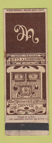 Matchbook Cover - University Club Denver Colorado WEAR