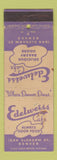 Matchbook Cover - Edelweiss Cafe Denver Colorado WEAR