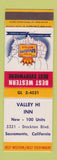 Matchbook Cover - Valley Hi Inn Sacramento CA Best Western