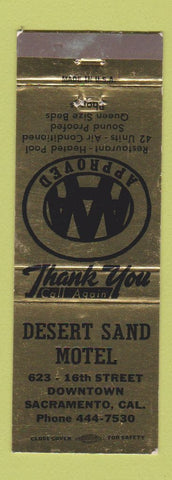 Matchbook Cover - Desert Sand Motel Sacramento CA