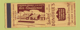 Matchbook Cover - Donohue's Restaurant Mountain View NJ