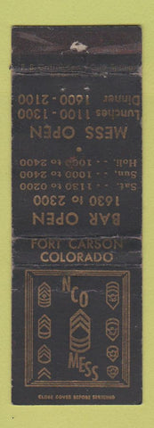 Matchbook Cover - NCO Mess Fort Carson Colorado WEAR