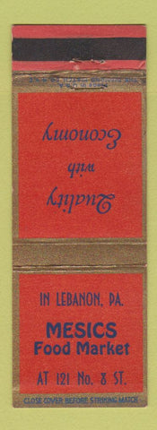 Matchbook Cover - Mesics Food Market Grocery Lebanon PA