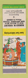 Matchbook Cover - Harold Goolsby Mercury Match Corp San Antonio TX hillbilly