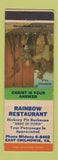 Matchbook Cover - Rainbow Restaurant East Chilhowie VA