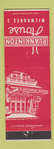 Matchbook Cover - Plankinton House Milwaukee WI RED