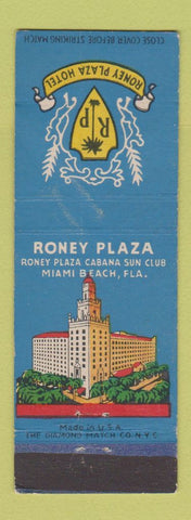 Matchbook Cover - Roney Plaza Hotel Miami Beach FL