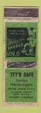 Matchbook Cover - Ott's Cafe Chase KS WORN