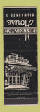 Matchbook Cover - Plankinton House Milwaukee WI BLACK