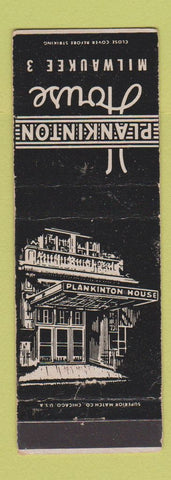 Matchbook Cover - Plankinton House Milwaukee WI BLACK