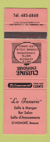 Matchbook Cover - La Tasserie Chinese Restaurant Beauce QC WEAR