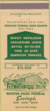 Matchbook Cover - Winter Park Federal Savings FL 30 Strike