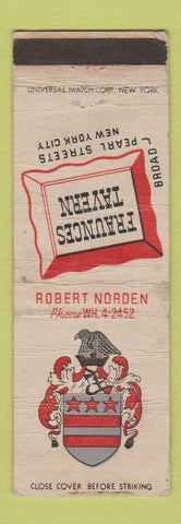 Matchbook Cover - Fraunces Tavern New York City WEAR