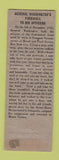 Matchbook Cover - Fraunces Tavern New York City WEAR