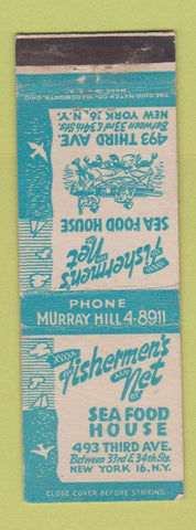 Matchbook Cover - Fishermen's Net Seafood House New York City WEAR