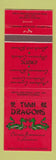 Matchbook Cover - Twin Dragons Chinese Restaurant Orlando FL