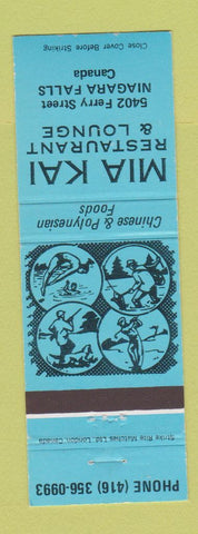Matchbook Cover - Mia Kai Chinese Restaurant Niagara Falls ON BLUE
