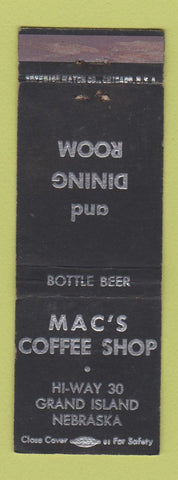 Matchbook Cover - Mac's Coffee Shop Grand Island NE WEAR