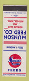 Matchbook Cover - Munson's Feeds Howard Lake Melrose MN
