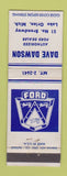 Matchbook Cover - Dave Dawson Ford Lake Orion MI WEAR
