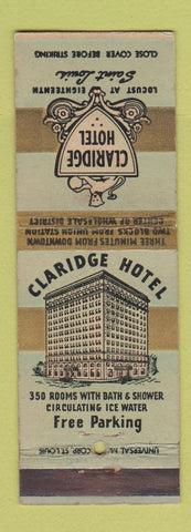 Matchbook Cover - Claridge Hotel St Louis MO